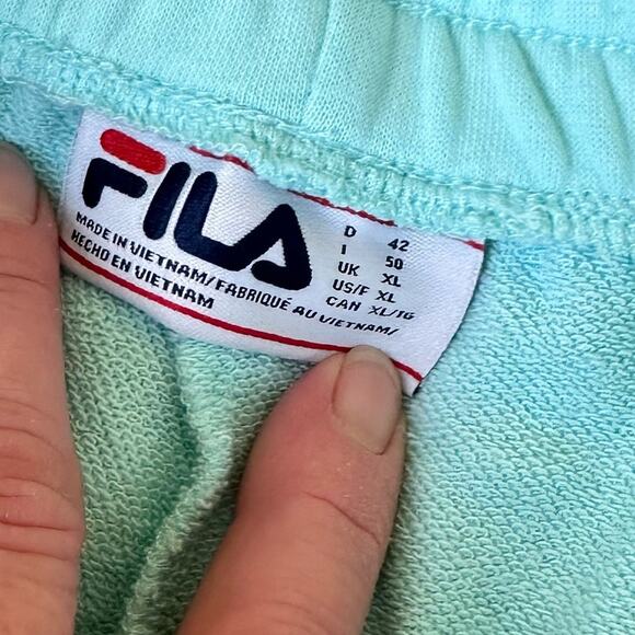 Fila French Terry Joggers Sweatpants Blue Tint Size XL - Picture 5 of 9